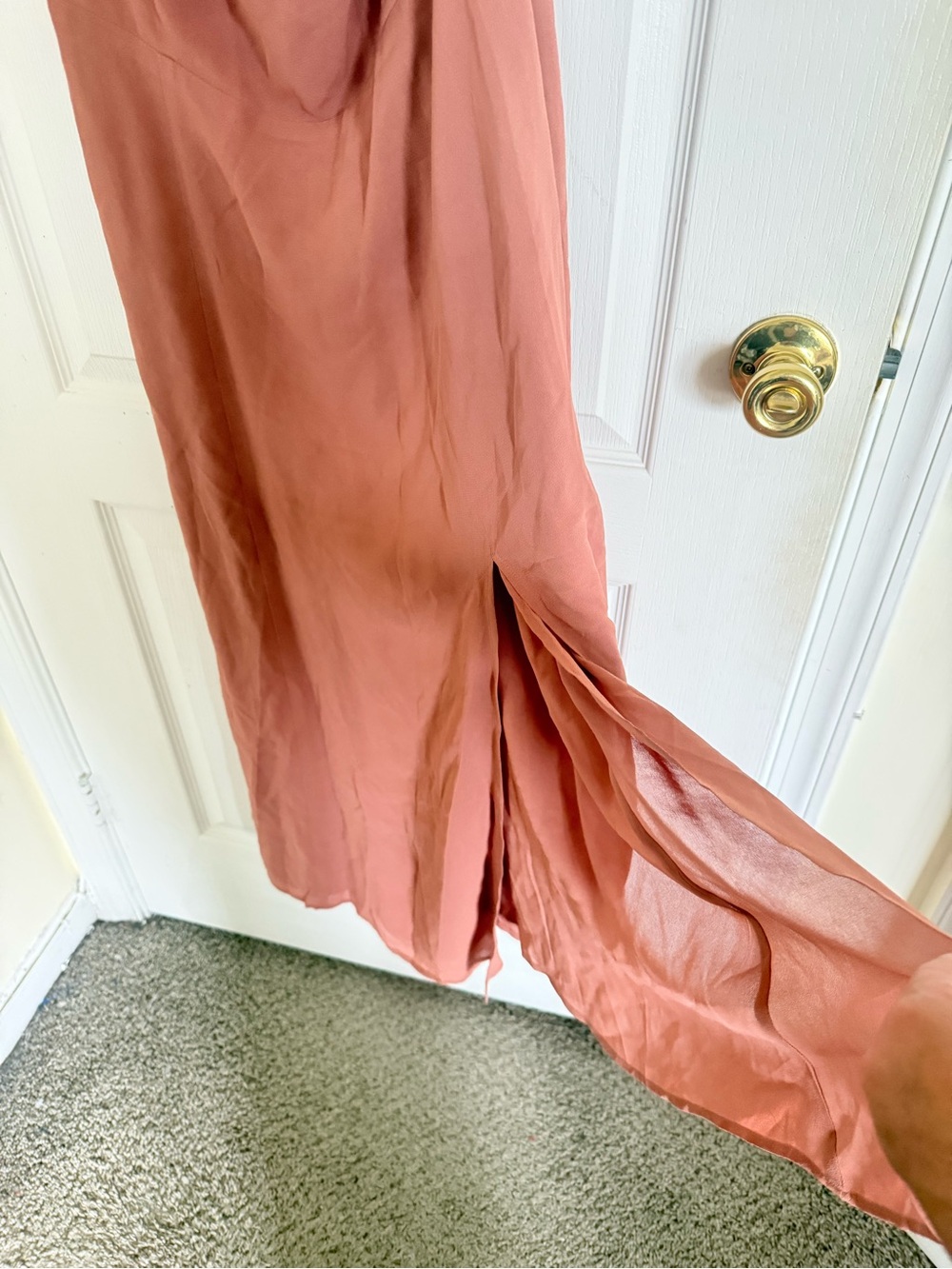 Reformation Twilight Midi Dress In Praline - Picture 4 of 9
